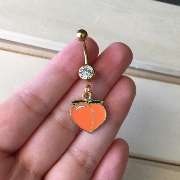 Jewelry Peach Belly Button Ring Poshmark